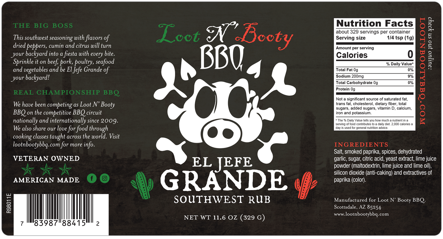 Loot N' Booty BBQ El Jefe Grande Southwest Rub