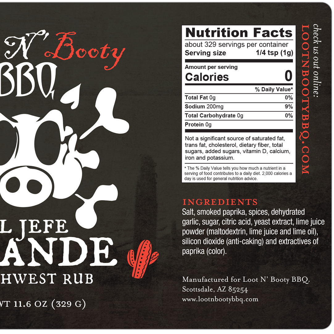 Loot N' Booty BBQ El Jefe Grande Southwest Rub