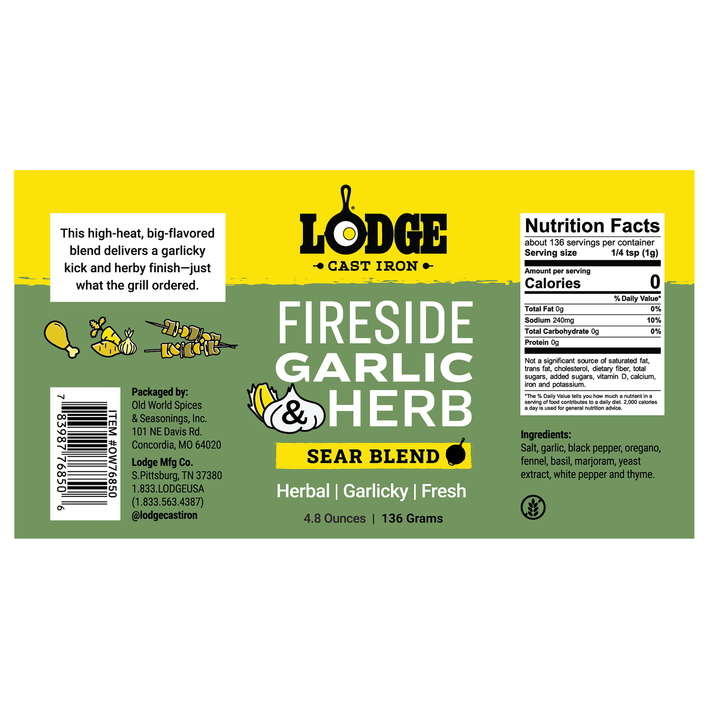 Lodge Sear Blend - Fireside Garlic and Herb