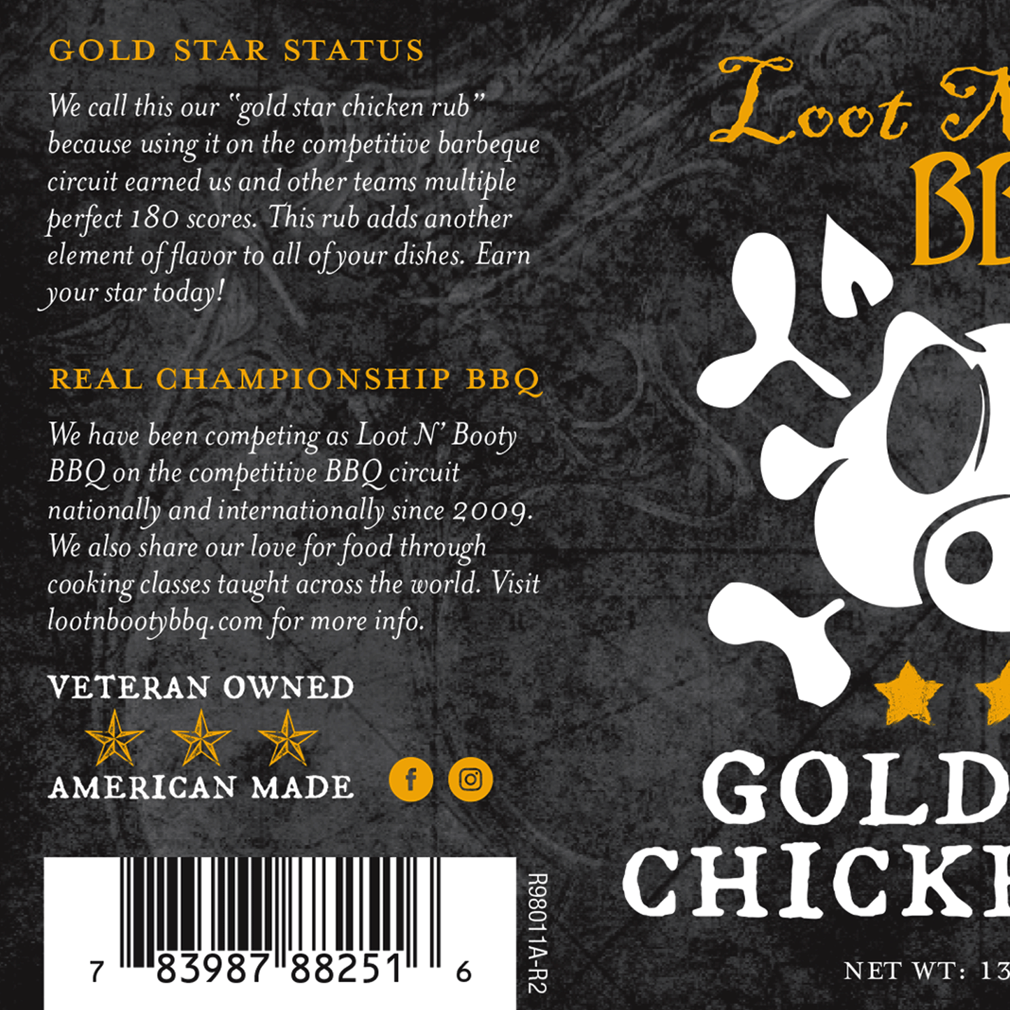 Loot N' Booty - Gold Star Chicken Rub