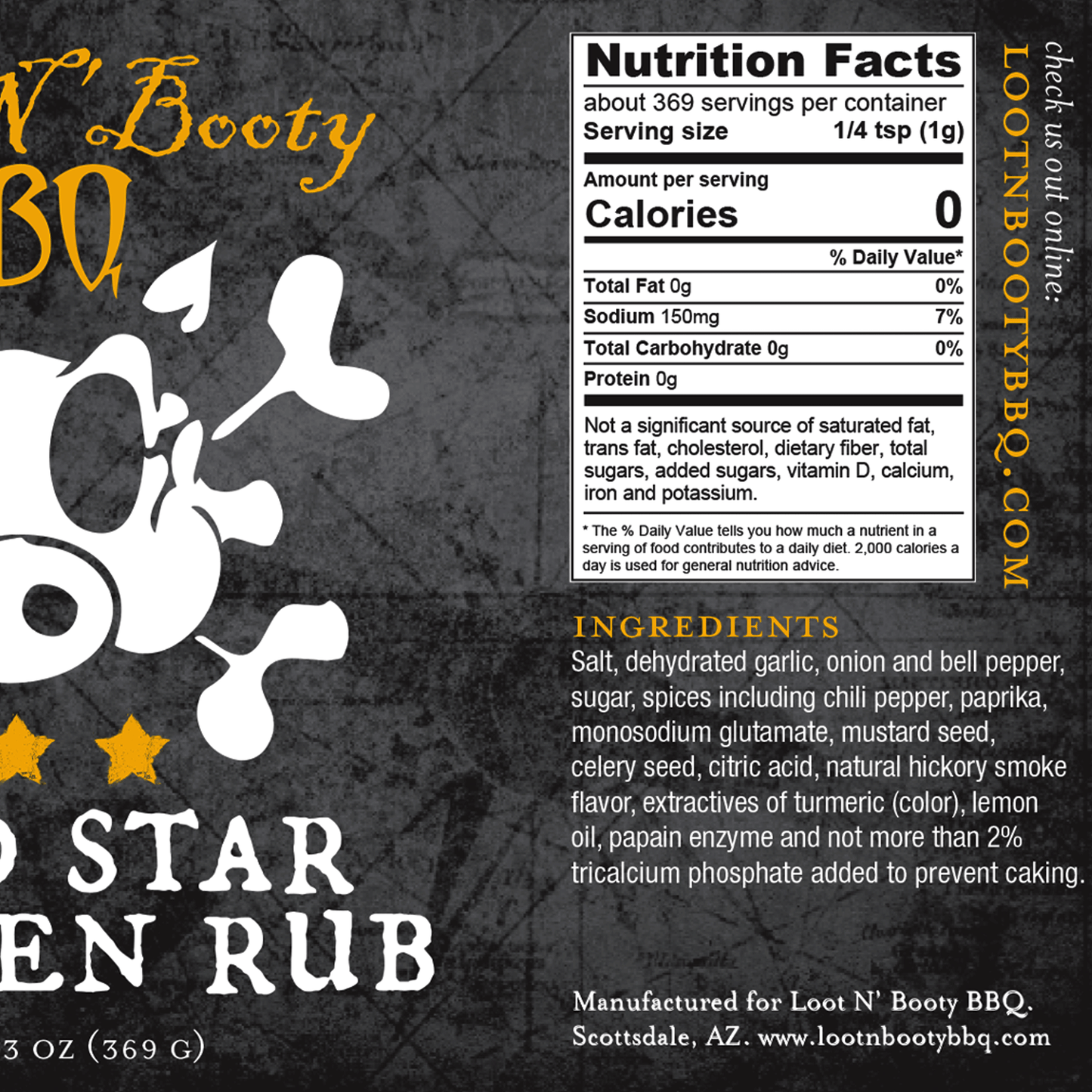 Loot N' Booty - Gold Star Chicken Rub